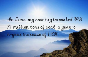 In June  my country imported 39.871 million tons of coal  a year-on-year increase of 110%