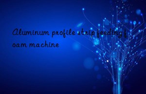 aluminum profile strip feeding foam machine