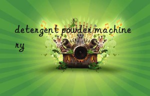 detergent powder machinery