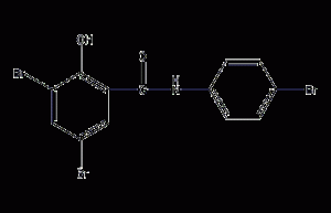 3,5,4'-Tribromosalicylic acid aniline structural formula