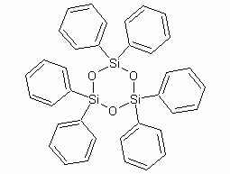 Hexaphenylcyclotrisiloxane structural formula