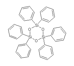 Hexaphenylcyclotrisiloxane structural formula
