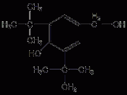 3,5-di-tert-butyl-4-hydroxybenzyl alcohol structural formula