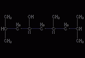 2,6,8-Trimethyl-4-nonanol structural formula