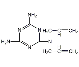 2,4-diamino-6-diallylamino-1,3,5-tri  Azine structural formula