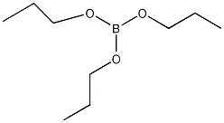 Tripropyl borate structural formula