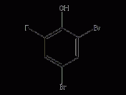 2,4-dibromo-6-fluorophenol structural formula