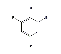 2,4-dibromo-6-fluorophenol structural formula