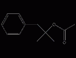 1,1-Dimethyl-2-phenylethyl acetate structural formula