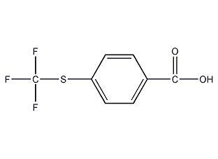 Structural formula of p-trifluoromethylthiobenzoic acid