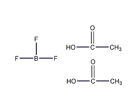Boron trifluoride-acetic acid complex structural formula