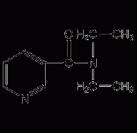 N,N-diethylnicotinamide structural formula