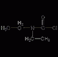 N,N-diethylcarbamoyl chloride structural formula