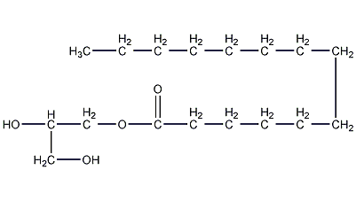 Glyceryl monomyristate structural formula
