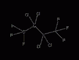 Hexafluoro-2,2,3,3-tetrachlorobutane structural formula