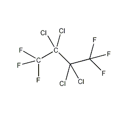 Hexafluoro-2,2,3,3-tetrachlorobutane structural formula