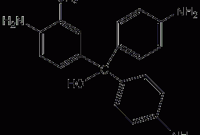 (4-amino-3-tolyl)-bis(4-aminophenyl)methanol structural formula