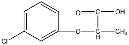 2-(3-chlorophenoxy)propionic acid structural formula