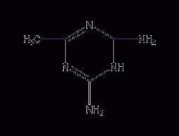 2,4-diamino-6-methyl-1,3,5-triazine structural formula
