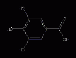 3,4,5-Trihydroxybenzoic acid structural formula