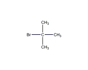 2-Bromo-2-methylpropane structural formula