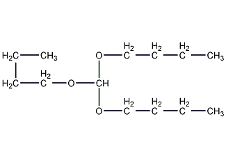 Structural formula of tri-n-butyl orthoformate