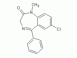 Diazepam structural formula
