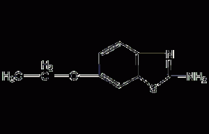 2-amino-6-ethoxybenzothiazole structural formula
