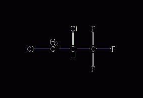 2,3-Dichloro-1,1,1-trifluoropropane structural formula