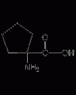 1-Amino-1-cyclopentacarboxylic acid structural formula