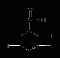 2,3,5-triiodobenzoic acid structural formula