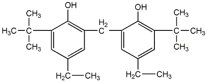 2,2'-methylenebis(6-tert-butyl-4-ethylphenol)  Structural formula