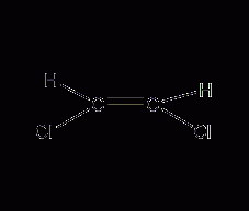 Structural formula of cis-1,2-dichloroethylene