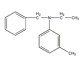 N-benzyl-N-ethyl m-toluidine structural formula