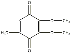 2,3-dimethoxy-5-methyl-1,4-benzoquinone structural formula