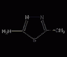 2-amino-5-methyl-1,3,4-thiadiazole structural formula