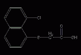 2-(8-chloro-1-naphthylthio)acetic acid structural formula