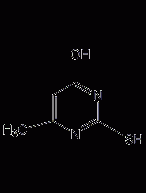 4-hydroxy-2-mercapto-6-methylpyrimidine structural formula