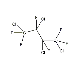 Hexafluoro-1,2,3,4-tetrachlorobutane structural formula