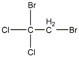 1,2-dibromo-1,1-dichloroethane structural formula