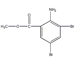2-amino-3,5-dibromobenzoic acid methyl ester structural formula