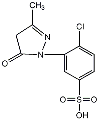 1-(2-chloro-5-sulfonophenyl)-3-methyl-5  -Pyrazolone structural formula