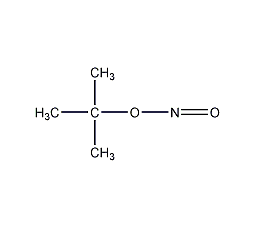 Structural formula of tert-butyl nitrite