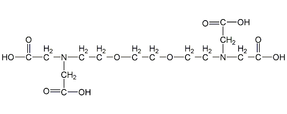 Ethylene glycol bisaminoethyl ether tetraacetic acid structural formula