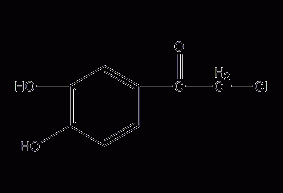 2-Chloro-3',4'-dihydroxyacetophenone structural formula