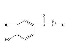 2-Chloro-3',4'-dihydroxyacetophenone structural formula