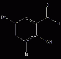 3,5-Dibromo-o-hydroxyphenyldehyde structural formula