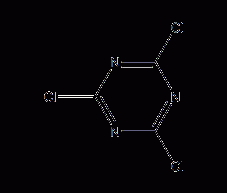 Cyanuryl chloride structural formula