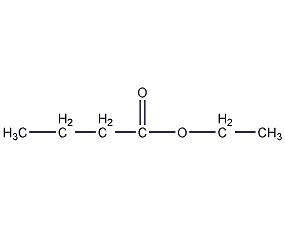 Structural formula of ethyl valerate