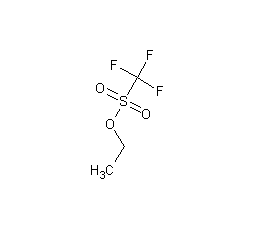 Structural formula of ethyl trifluoromethanesulfonate